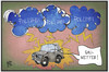 Cartoon: Blitzmarathon (small) by Kostas Koufogiorgos tagged karikatur,koufogiorgos,illustration,cartoon,blitzer,marathon,polizei,auto,verkehr,kontrolle,wolke,wetter,unwetter,sauwetter,geschwindigkeit