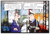 Cartoon: Böllerverbot (small) by Kostas Koufogiorgos tagged karikatur,koufogiorgos,illustration,cartoon,silvester,boeller,feuerwerk,polizei,syrien,krieg,jahreswechsel