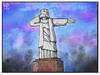 Cartoon: Brasiliens Debakel (small) by Kostas Koufogiorgos tagged karikatur,koufogiorgos,illustration,cartoon,brasilien,deutschland,fussball,wm,sport,weltmeisterschaft,rio,jesus,statue
