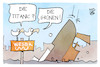 Cartoon: Bremer Grüne (small) by Kostas Koufogiorgos tagged karikatur,koufogiorgos,bremen,grüne,titanic,partei,wahl