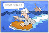 Cartoon: Brexit voraus (small) by Kostas Koufogiorgos tagged karikatur,koufogiorgos,illustration,cartoon,theresa,may,uk,brexit,schiffbruch,europa,austritt,eu,wahl,niederlage,tories,grossbritannien