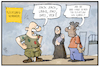 Cartoon: Bundeswehr-Terrorist (small) by Kostas Koufogiorgos tagged karikatur,koufogiorgos,illustration,cartoon,soldat,bundeswehr,terrorist,tarnung,undercover,flüchtlingsheim,syrien,asyl,asylsuchender,militär,drill