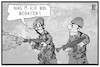 Cartoon: Bundeswehrberater (small) by Kostas Koufogiorgos tagged karikatur,koufogiorgos,illustration,cartoon,berater,bundeswehr,geld,verpulvern,gewehr,schiessen,soldat,militär