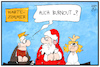 Cartoon: Burnout nach Weihnachten (small) by Kostas Koufogiorgos tagged karikatur,koufogiorgos,illustration,cartoon,burnout,weihnachten,paketbote,arbeit,weihnachtsmann