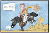 Cartoon: CDU-Rodeo (small) by Kostas Koufogiorgos tagged karikatur,koufogiorgos,illustration,cartoon,cdu,akk,kramp,karrenbauer,rodeo,reiten,vorsitz,partei
