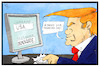 Cartoon: Change your Password Day (small) by Kostas Koufogiorgos tagged karikatur,koufogiorgos,illustration,cartoon,it,sicherheit,passwort,trump,usa,demokratie,pc,computer,präsident