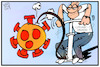 Cartoon: Corona-Demos (small) by Kostas Koufogiorgos tagged karikatur,koufogiorgos,illustration,cartoon,corona,luft,demo,vergrössern,aufpumpen,pandemie
