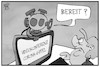 Cartoon: Corona-Gipfel (small) by Kostas Koufogiorgos tagged karikatur,koufogiorgos,illustration,cartoon,corona,gipfel,webcam,merkel,bundesländer,pandemie,treffen,virus