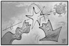 Cartoon: Corona trifft Wirtschaft (small) by Kostas Koufogiorgos tagged karikatur,koufogiorgos,illustration,cartoon,corona,wirtschaft,pandemie,epidemie,bilanz,dax,börse,märkte,virus,covid