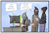 Cartoon: Cyber-Attacke (small) by Kostas Koufogiorgos tagged karikatur,koufogiorgos,illustration,cartoon,wannacry,virus,hacker,angriff,trojaner,pc,computer,schaeuble,kriminalität,erpressung,geld,technik