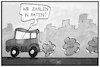 Cartoon: Debatte um die CO2-Steuer (small) by Kostas Koufogiorgos tagged karikatur,koufogiorgos,illustration,cartoon,co2,steuer,auto,umwelt,verschmutzung,abgas,preis,raten