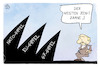 Cartoon: Der Westen zeigt Zähne (small) by Kostas Koufogiorgos tagged karikatur,koufogiorgos,putin,russland,westen,zähne,beißen,eu,g7,nato,gipfel