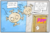 Cartoon: Der Zustand der FDP (small) by Kostas Koufogiorgos tagged karikatur,koufogiorgos,illustration,cartoon,fdp,corona,virus,zustand,krankheit,partei,liberale