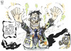 Cartoon: Deutsche Bank (small) by Kostas Koufogiorgos tagged deutsche,bank,bilanz,verlust,gewinn,wirtschaft,karikatur,kostas,koufogiorgos