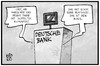 Cartoon: Deutsche Bank (small) by Kostas Koufogiorgos tagged karikatur,koufogiorgos,illustration,cartoon,deutsche,bank,bonus,panne,geld,buchung,doppelbuchung,fehler,technik,wirtschaft