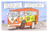 Cartoon: Die Grünen (small) by Kostas Koufogiorgos tagged karikatur,koufogiorgos,grüne,partei,vision,bus,waffen,asylrecht,kiffen,peace