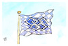 Cartoon: Die olympischen Rauten (small) by Kostas Koufogiorgos tagged karikatur,koufogiorgos,flagge,bayern,fahne,münchen,olympia,ringe,raute