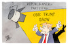 Cartoon: Die One-Trump-Show (small) by Kostas Koufogiorgos tagged karikatur,koufogiorgos,trump,show,rampenlicht,usa,republikaner