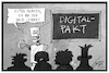 Cartoon: Digitalpakt (small) by Kostas Koufogiorgos tagged karikatur,koufogiorgos,illustration,cartoon,digitalpakt,roboter,schule,klasse,bildung,lehrer