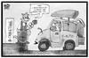 Cartoon: Elektromobilität (small) by Kostas Koufogiorgos tagged karikatur,koufogiorgos,illustration,cartoon,elektromobilität,wirtschaft,auto,konzern,automobil,schnelladestation,tankstelle,strom
