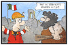 Cartoon: Erdbeben in Italien (small) by Kostas Koufogiorgos tagged karikatur,koufogiorgos,illustration,cartoon,erdbeben,italien,wiederholung,täter,katastrophe,natur,zerstörung
