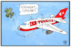 Cartoon: Erdogan und Özdemir (small) by Kostas Koufogiorgos tagged karikatur,koufogiorgos,illustration,cartoon,özdemir,politik,erdogan,staatsbesuch,flugzeug,provokation,tuerkei