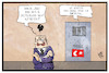Cartoon: Erdogans Auftritt (small) by Kostas Koufogiorgos tagged karikatur,koufogiorgos,illustration,cartoon,erdogan,gefängnis,zelle,aerger,presse,wut,freiheit,gefangenschaft,pressefreiheit,auftreten,eintreten,g20,tuerkei,deutschland