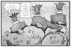 Cartoon: EU-Flüchtlingpolitik (small) by Kostas Koufogiorgos tagged karikatur,koufogiorgos,illustration,cartoon,eu,geld,visegrad,flüchtlingspolitik,migration,geldsack