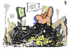 Cartoon: Euro-Krise (small) by Kostas Koufogiorgos tagged merkel,euro,schulden,krise,eu,gipfel,fussball,em,meisterschaft,italien,deutschland,karikatur,kostas,koufogiorgos