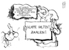 Cartoon: Euro-Rettungspolitik (small) by Kostas Koufogiorgos tagged gauck,merkel,michel,deutschland,euro,schulden,krise,rettung,politik,karikatur,kostas,koufogiorgos