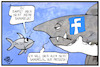 Cartoon: Facebook (small) by Kostas Koufogiorgos tagged karikatur,koufogiorgos,illustration,cartoon,daten,sammeln,hai,fisch,fressen,futter,facebook,soziale,netzwerke,kartellamt,internet