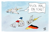 Cartoon: FCAS-Kampfjet (small) by Kostas Koufogiorgos tagged koufogiorgos,karikatur,fcas,kampfjet,pilot,flugzeug