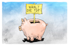 Cartoon: FDP (small) by Kostas Koufogiorgos tagged karikatur,koufogiorgos,wahlwerbung,fdp,schuldenbremse,sparschwein