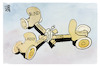 Cartoon: Festgefahrener Migrationsgipfel (small) by Kostas Koufogiorgos tagged karikatur,koufogiorgos,migrationsgipfel,bund,länder,kommunen,knoten,fest