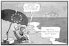 Cartoon: Flüchtlinge im Mittelmeer (small) by Kostas Koufogiorgos tagged europa,streitet,über,die,aufnahme,von,flüchtlingen,karikatur,koufogiorgos,illustration,cartoon,fluechtlinge,urlaub,strand,meer,mittelmeer,ignoranz,ferien,erholung,flüchtlingspolitik,eu