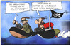 Cartoon: Flüchtlingsdrama (small) by Kostas Koufogiorgos tagged karikatur,koufogiorgos,illustration,cartoon,flüchtlinge,schleppen,menschenhandel,boot,schiff,meer,sklaverei,kriminialität,piraten,einwanderung,migration
