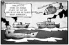 Cartoon: Flüchtlingsschiffe (small) by Kostas Koufogiorgos tagged karikatur,koufogiorgos,illustration,cartoon,mittelmeer,norman,atlantic,flüchtlinge,flüchtlingsschiff,havarie,hubschrauber,normalität,politik