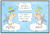 Cartoon: Flug PS752 (small) by Kostas Koufogiorgos tagged karikatur,koufogiorgos,illustration,cartoon,mh17,ps752,flugzeug,absturz,opfer,wolke,engel,aufklärung,ukraine,iran