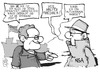 Cartoon: Friedrich in den USA (small) by Kostas Koufogiorgos tagged usa,prism,friedrich,spionage,skandal,affäre,agent,innenminister,karikatur,koufogiorgos
