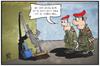 Cartoon: G36 (small) by Kostas Koufogiorgos tagged karikatur,koufogiorgos,illustration,cartoon,g36,gewehr,bundeswehr,soldat,militär,ausrüstung,besen,reparatur,nachrüstung,funktion,nutzen,armee