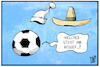 Cartoon: GERMEX (small) by Kostas Koufogiorgos tagged karikatur,koufogiorgos,illustration,cartoon,germex,mexger,mexiko,deutschland,michel,schlafmütze,sombrero,fussball,sport,wm,fifa,weltmeisterschaft,hut