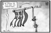 Cartoon: Griechenland (small) by Kostas Koufogiorgos tagged karikatur,koufogiorgos,illustration,cartoon,griechenland,fahne,flagge,crash,krise,wirtschaft,nation,politik,fahnenmast,fahnenstange