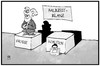 Cartoon: GroKo-Bilanz (small) by Kostas Koufogiorgos tagged karikatur,koufogiorgos,illustration,cartoon,groko,regierung,koalition,merkel,gabriel,podest,last,oben,unten,politik,spd,cdu
