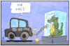 Cartoon: Groko-Start (small) by Kostas Koufogiorgos tagged karikatur,koufogiorgos,illustration,cartoon,groko,abgas,test,tierversuch,koalition,verhandlung,union,spd,grokodil,politik,regierungsbildung
