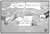 Cartoon: Groko-Streit (small) by Kostas Koufogiorgos tagged koufogiorgos,illustration,cartoon,karikatur,groko,krokodil,spd,cdu,bienen,rettung,tier,volksbegehren,partei