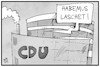 Cartoon: Habemus Laschet (small) by Kostas Koufogiorgos tagged karikatur,koufogiorgos,illustration,cartoon,cdu,präsidium,partei,laschet,kfrage,kanzlerkandidat,politik,haus,parteizentrale