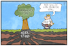 Cartoon: Hambacher Forst (small) by Kostas Koufogiorgos tagged karikatur koufogiorgos illustration cartoon hambi hambacher forst widerstand wurzel rwe energie wirtschaft fällen axt braunkohle baum