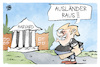 Cartoon: Harvard (small) by Kostas Koufogiorgos tagged karikatur,koufogiorgos,trump,ausländer,harvard,universität,bildung,extremismus,usa