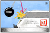 Cartoon: ICE-Sprinter (small) by Kostas Koufogiorgos tagged karikatur,koufogiorgos,illustration,cartoon,ice,bahn,db,sprinter,panne,verspätung