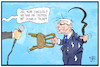 Cartoon: Juncker und Trump (small) by Kostas Koufogiorgos tagged karikatur,koufogiorgos,illustration,cartoon,strafzoll,juncker,trump,dompteur,bilateral,usa,eu,europa